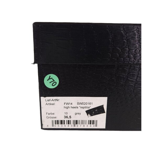 Philipp Plein GoldJunge Reptilia Croc Bootie Heel 36.5 6 Leather New Shoes FW14 - Picture 12 of 12